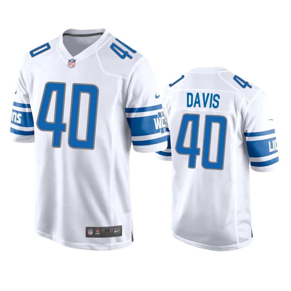 lions jarrad davis game white jersey