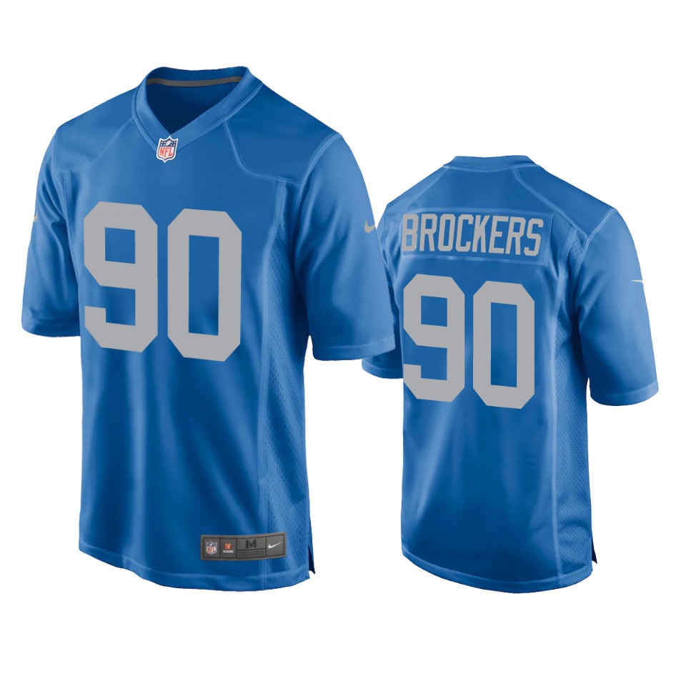 lions michael brockers throwback game blue jersey