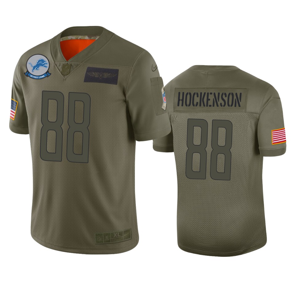 lions t.j. hockenson camo limited 2019 salute to service jersey