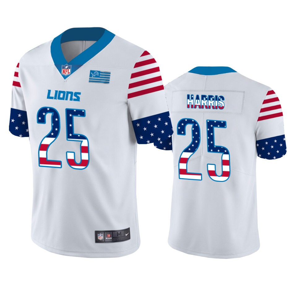 lions will harris white independence day vapor jersey