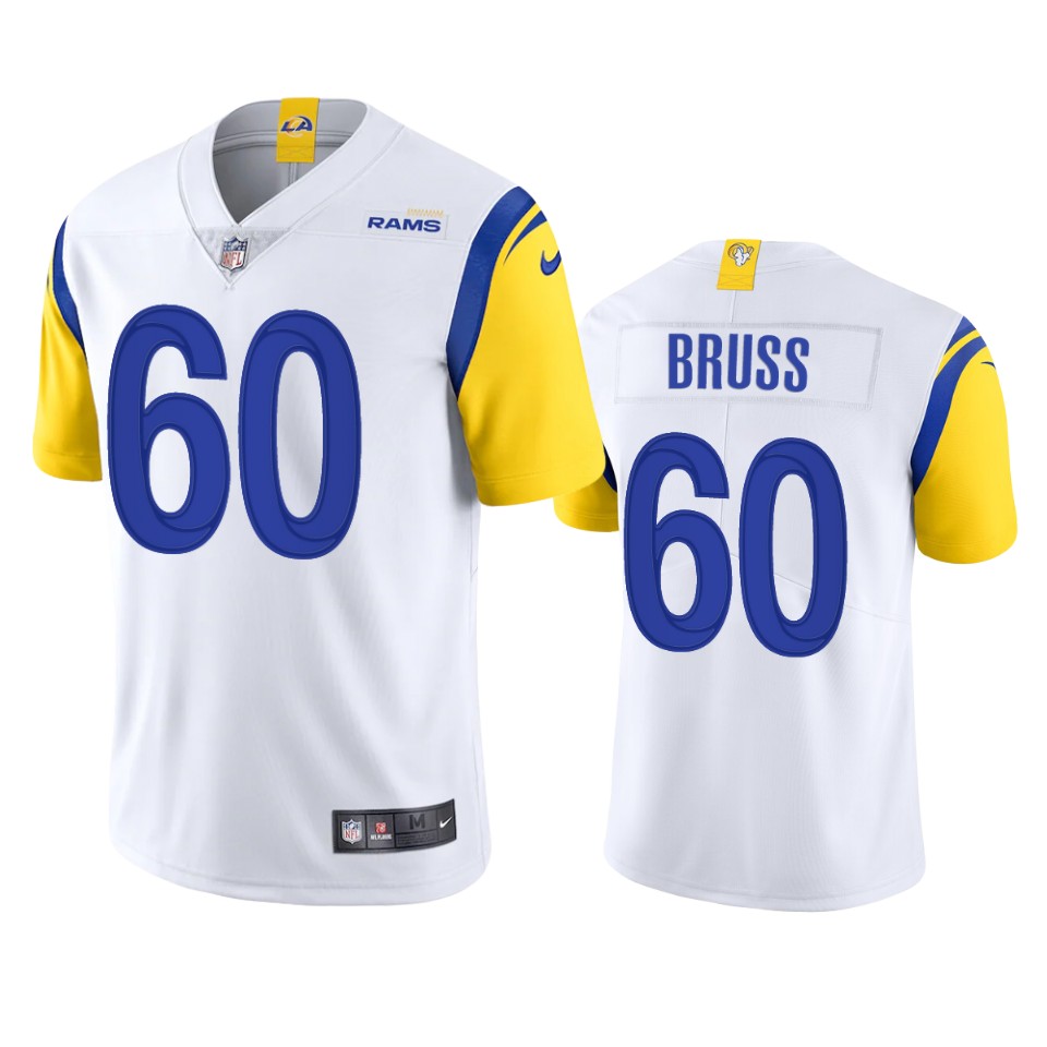 logan bruss rams white vapor jersey