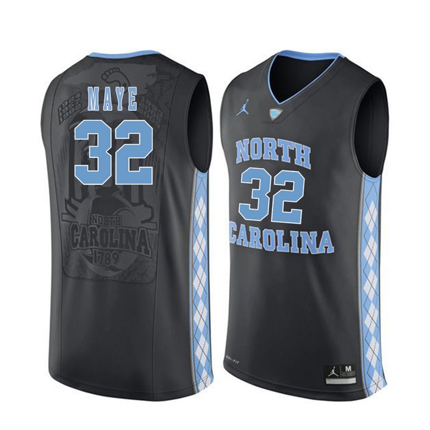 male north carolina tar heels black 32 luke maye jersey