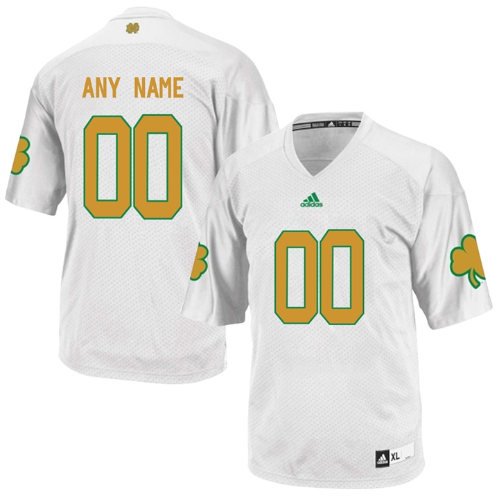 male notre dame fighting irish white college customized limited football jersey