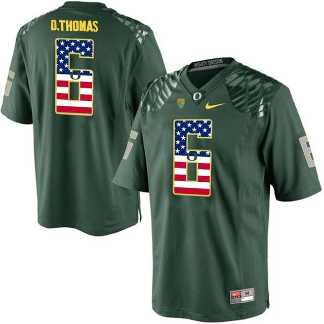 male oregon ducks 6 de'anthony thomas dark green college football limited jersey