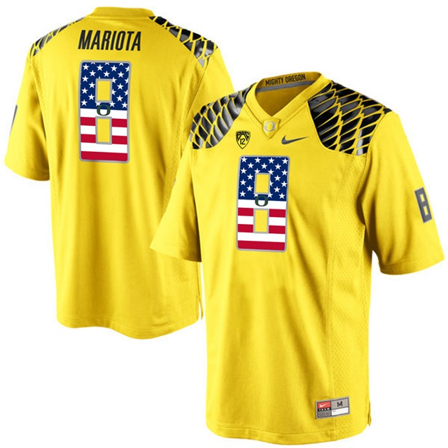 male oregon ducks 8 marcus mariota yellow college football limited jersey