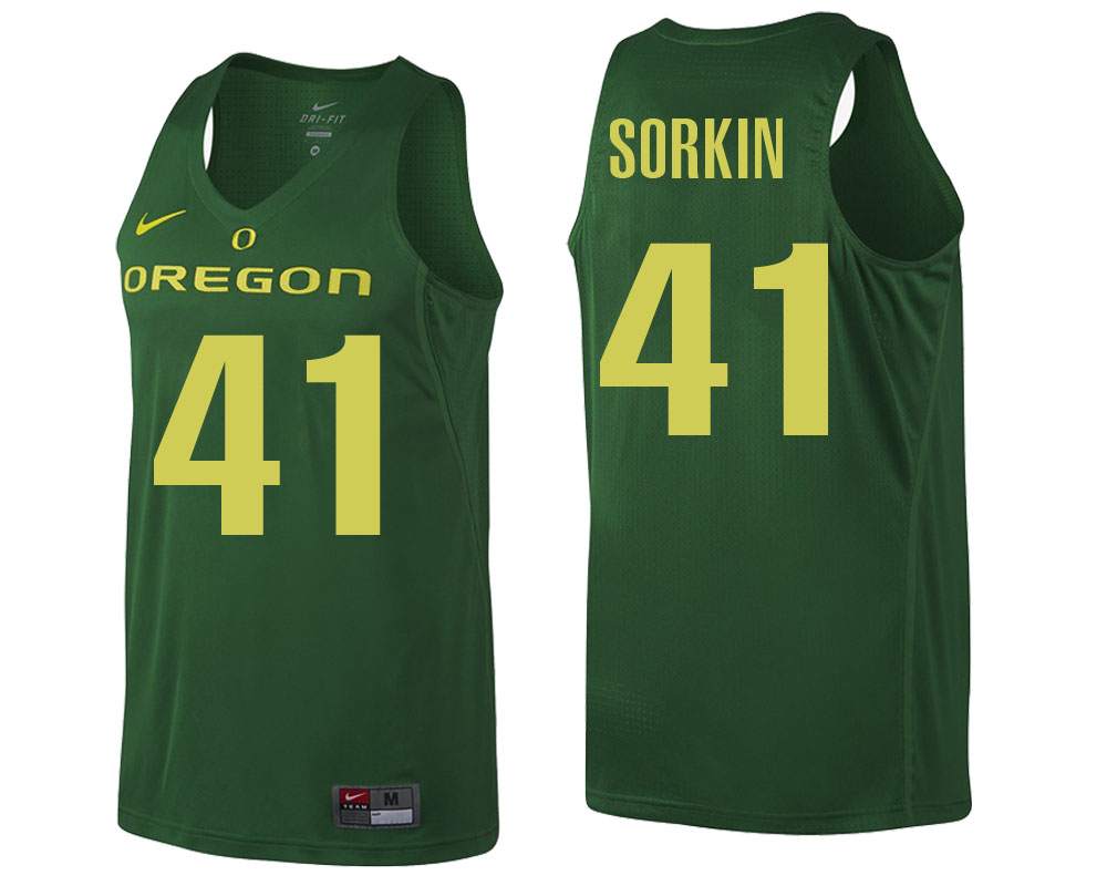 male oregon ducks green roman sorkin ncaa college basketball player tank top jersey