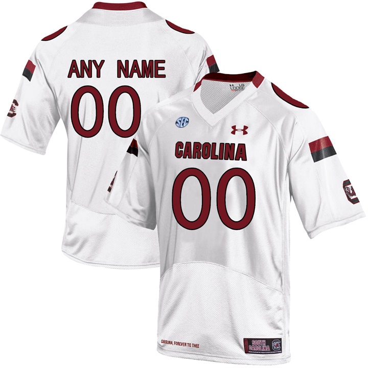 male south carolina gamecocks white college customized limited football jersey