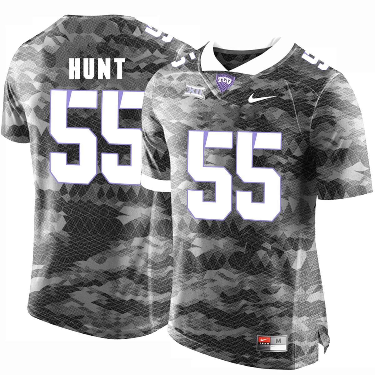 male tcu horned frogs grey joey hunt college football jersey