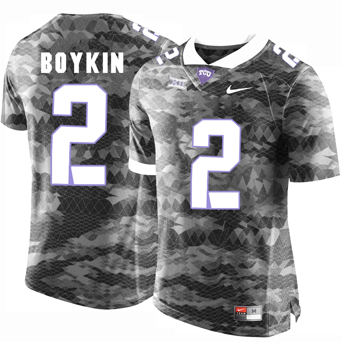 male tcu horned frogs grey trevone boykin college football jersey