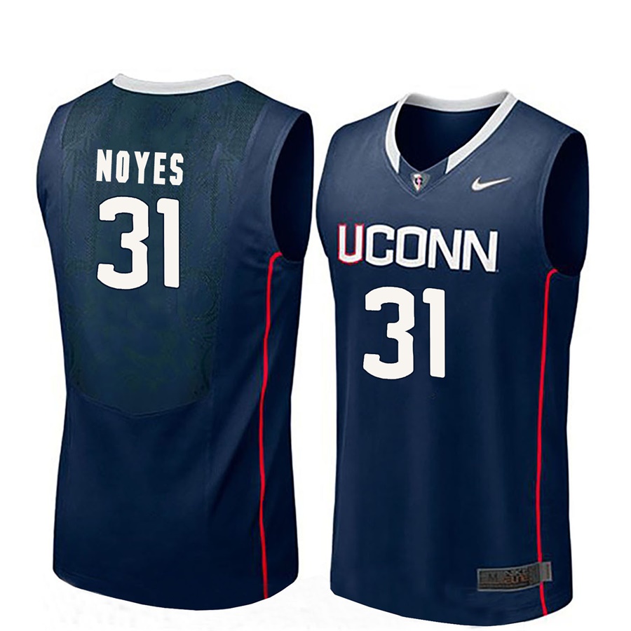 male uconn huskies navy 31 mike noyes ncaa basketball player name and number jersey