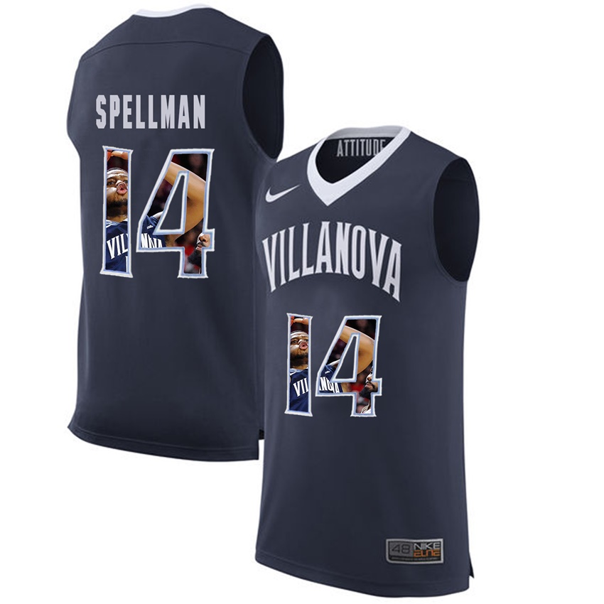 male villanova wildcats navy omari spellman college basketball player portrait jersey