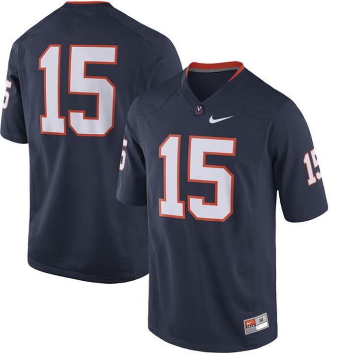 male virginia cavaliers navy 15 premier college football jersey