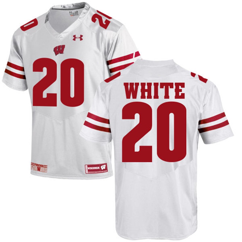 male wisconsin badgers white 20 james white ncaa alumni football game jersey