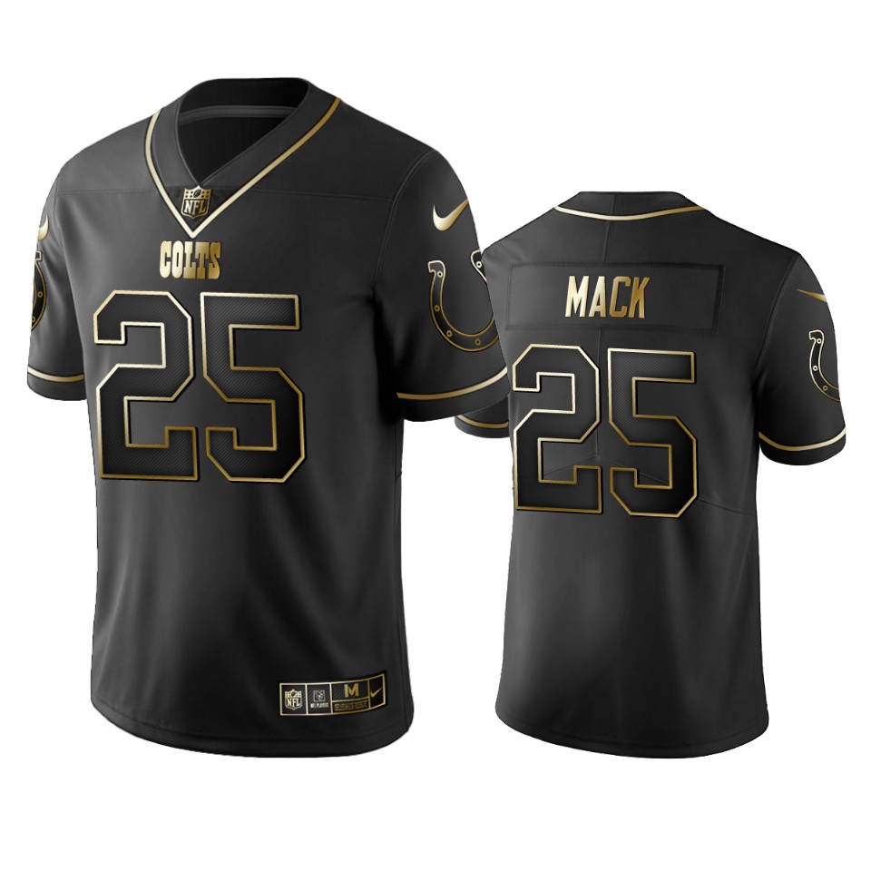 marlon mack colts black golden edition jersey