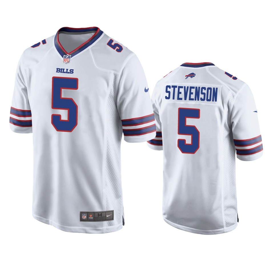 marquez stevenson bills white game jersey 1