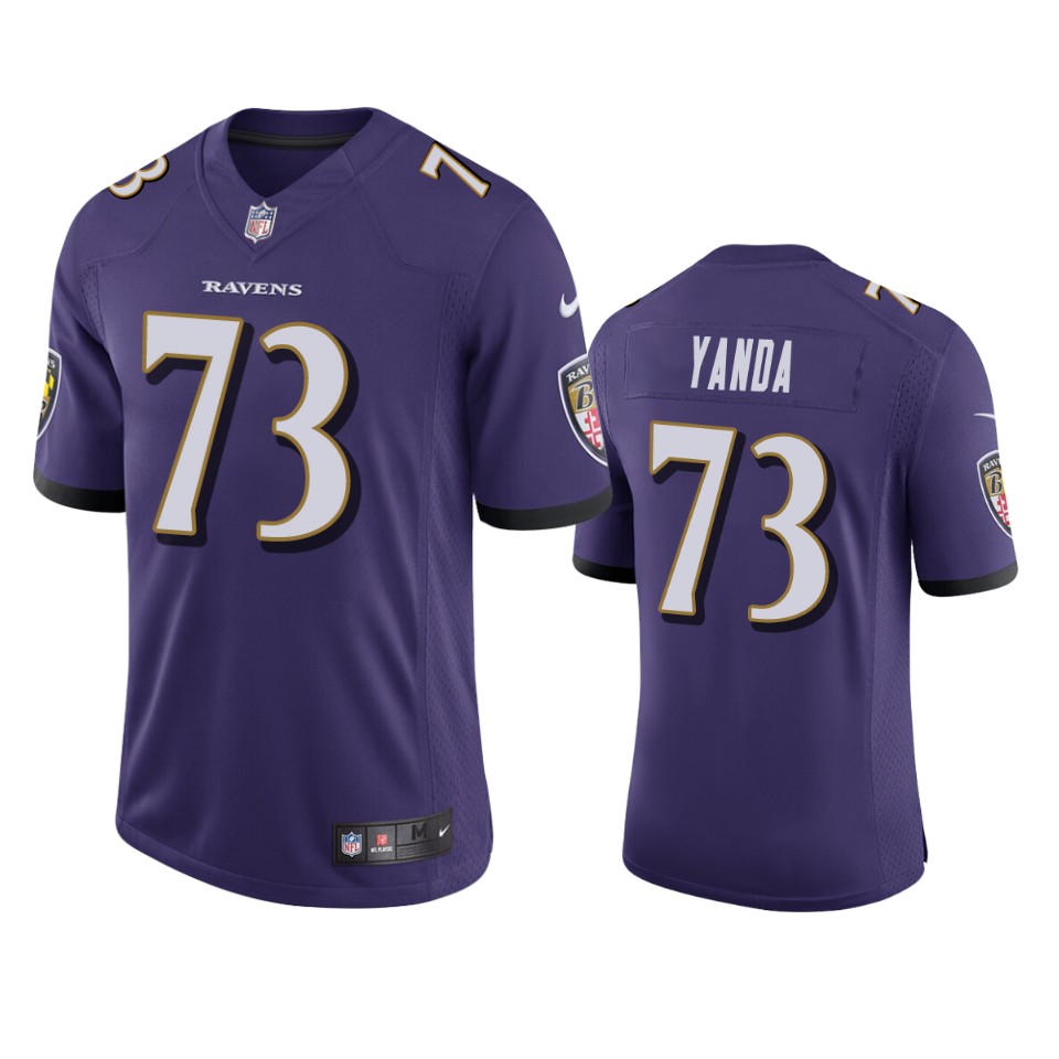 marshal yanda ravens purple vapor jersey