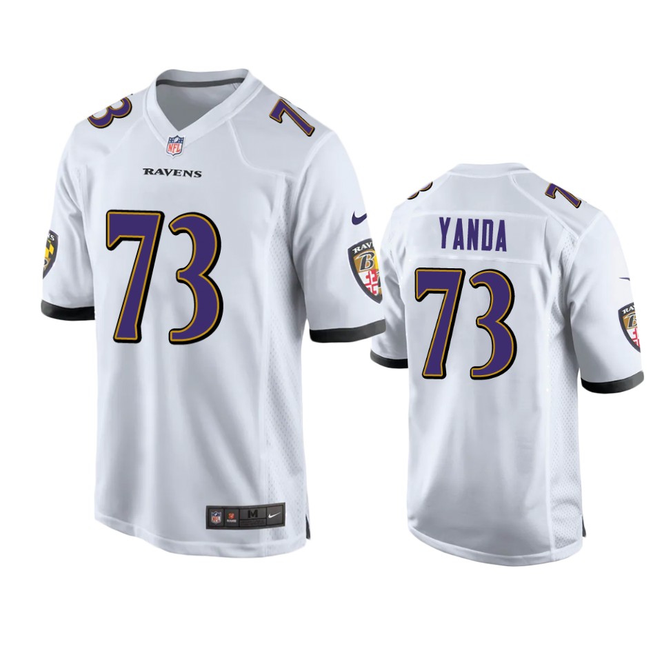 marshal yanda ravens white game jersey