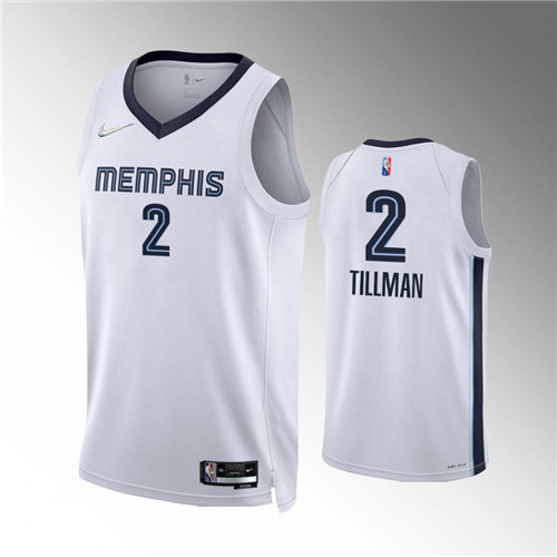 memphis grizzlies xavier tillman white 2021-22 75th anniversary association jersey