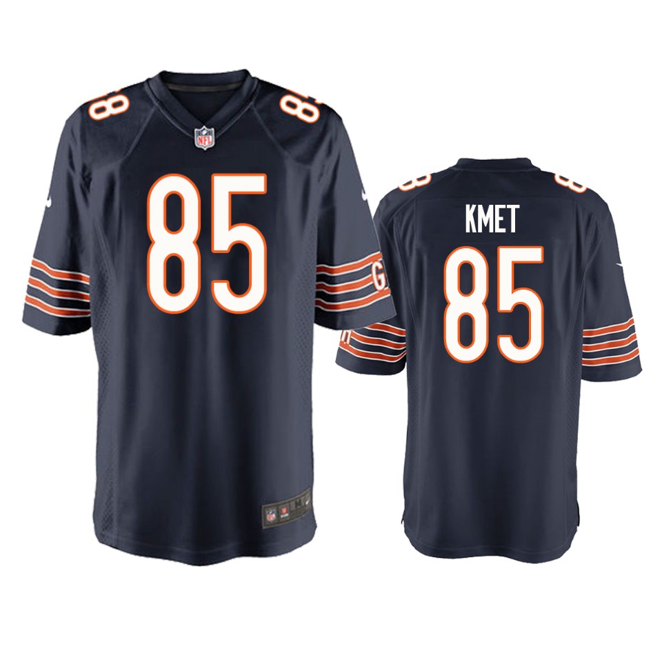 men's bears cole kmet navy game jersey
