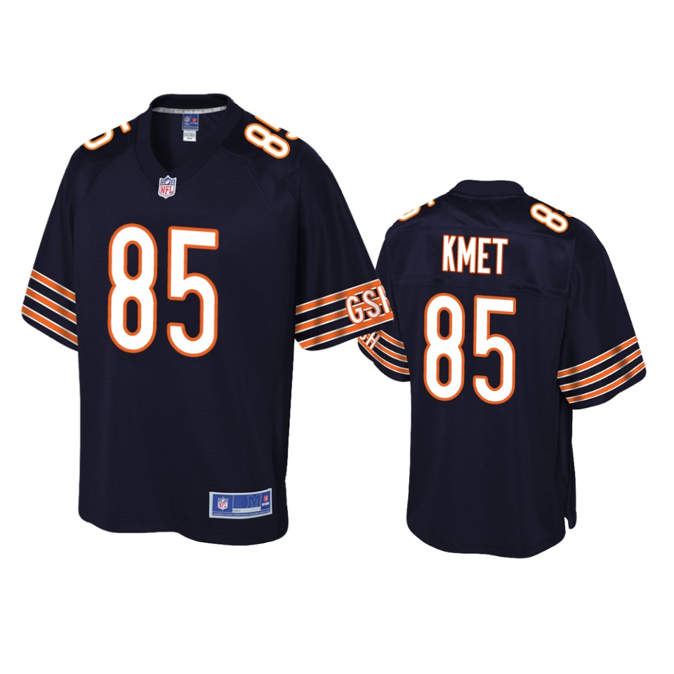 men's bears cole kmet navy pro line jersey