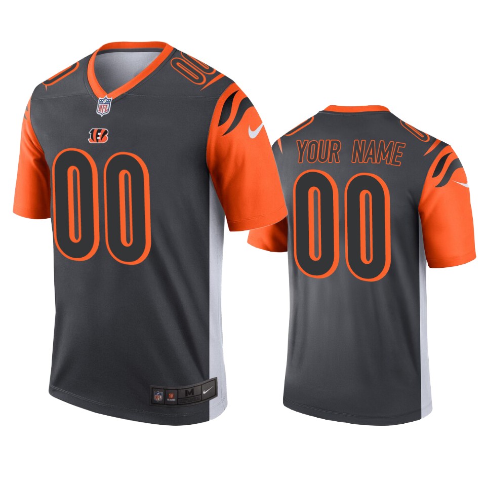 men's bengals custom silver inverted legend jersey
