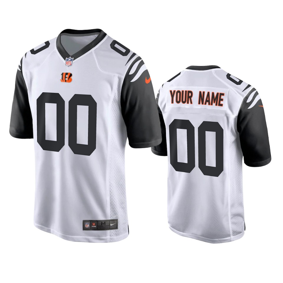men's bengals custom white 2021 alternate game jersey
