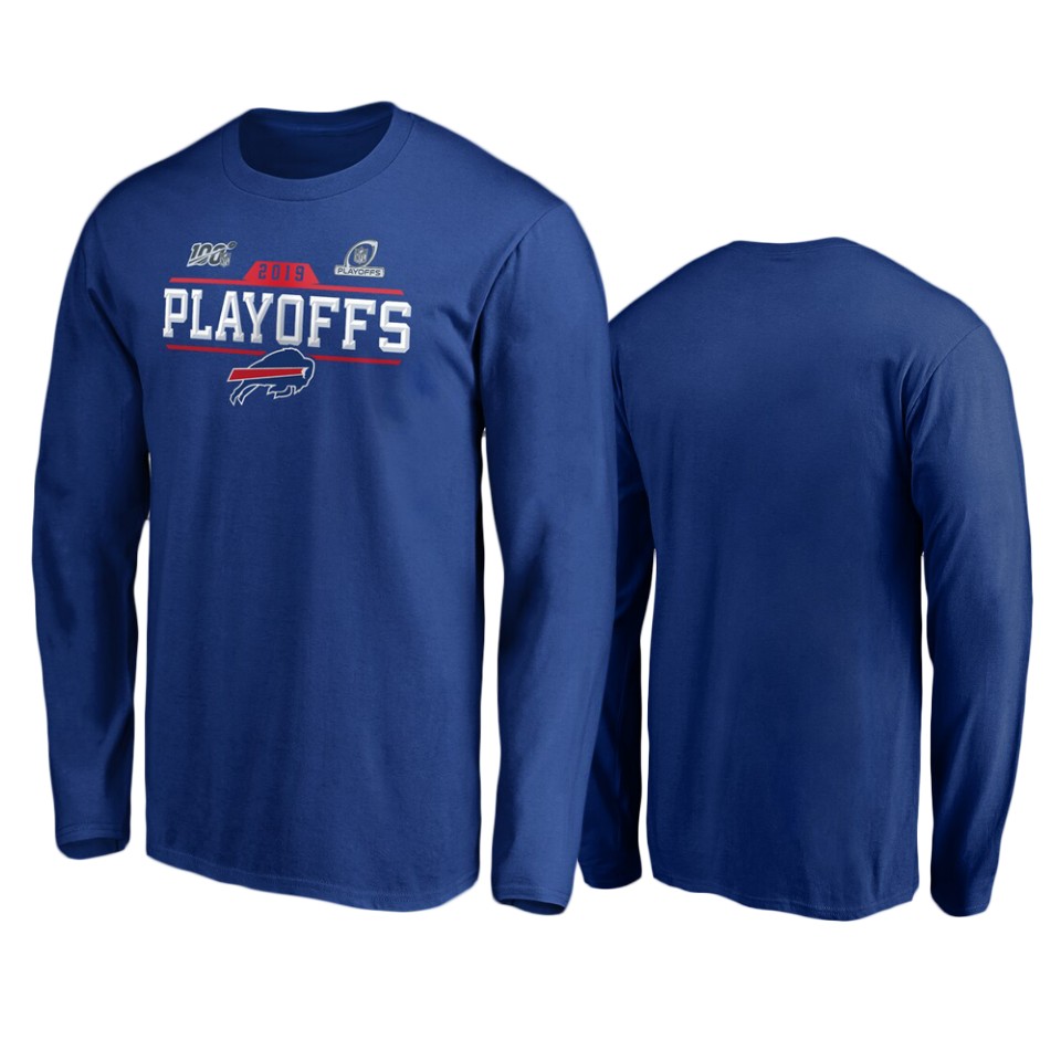 men's bills royal 2019 nfl playoffs chip shot long sleeve t shirt