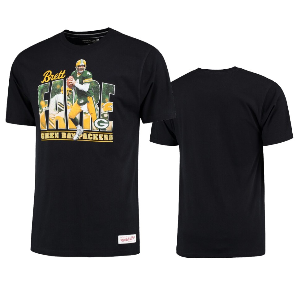men's brett favre black photo real t shirt