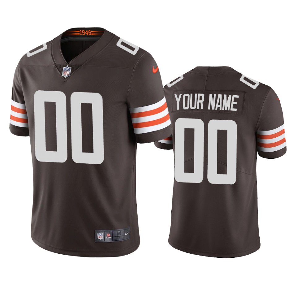 men's browns custom brown 2020 vapor limited jersey