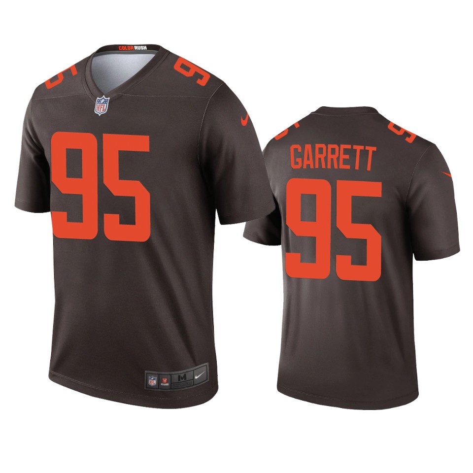 men's browns myles garrett brown 2020 alternate legend jersey