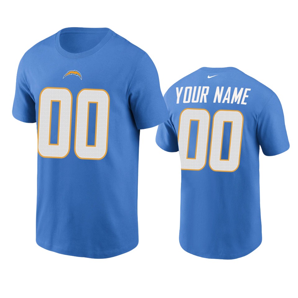 men's chargers custom nikepowder blue team player t shirt