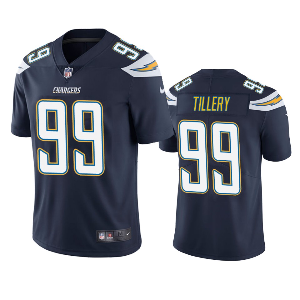 men's chargers jerry tillery navy vapor limited jersey