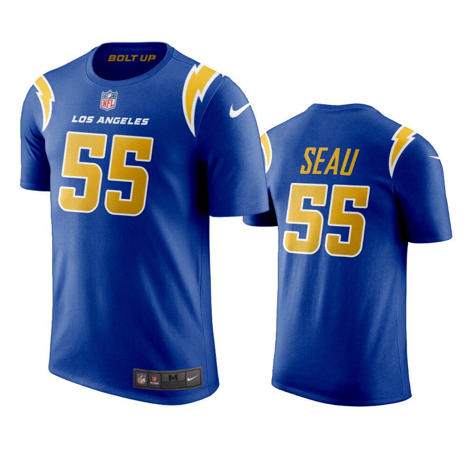 men's chargers junior seau nikeroyal t shirt