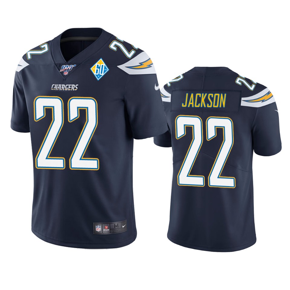 men's chargers justin jackson navy 60th anniversary vapor limited jersey