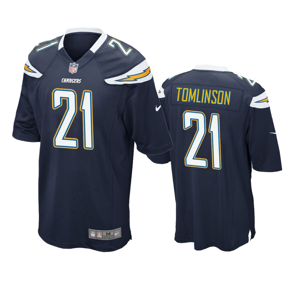 men's chargers ladainian tomlinson navy game jersey