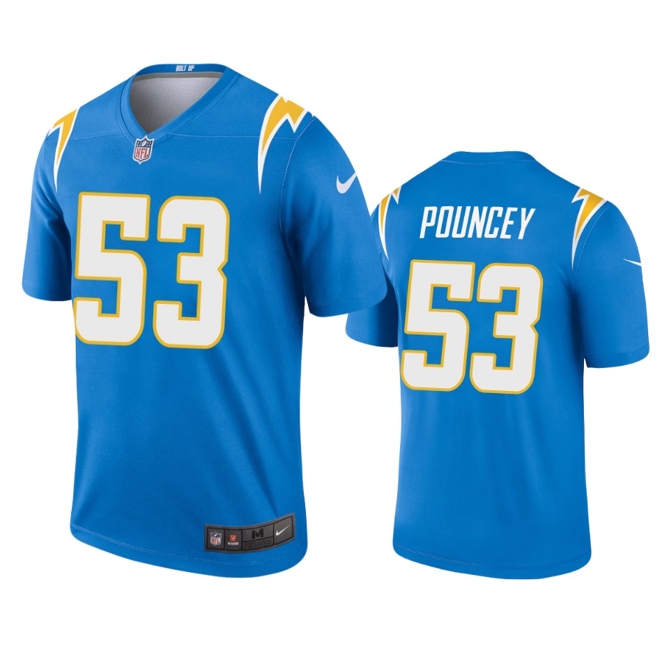 men's chargers mike pouncey powder blue 2020 legend jersey