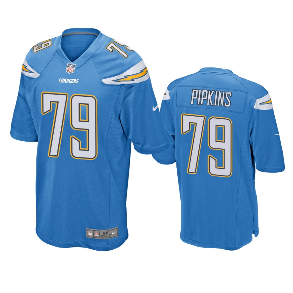men's chargers trey pipkins light blue game jersey