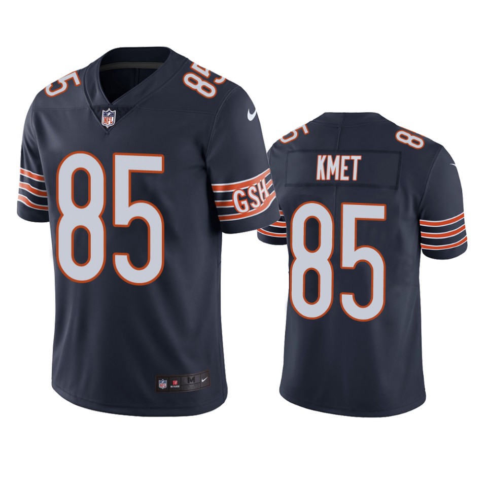 men's cole kmet bears navy vapor jersey
