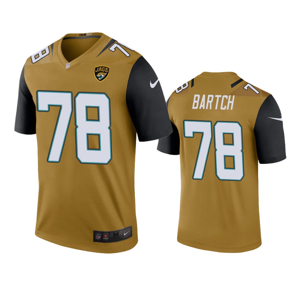 men's color rush legend jaguars ben bartch bold gold jersey