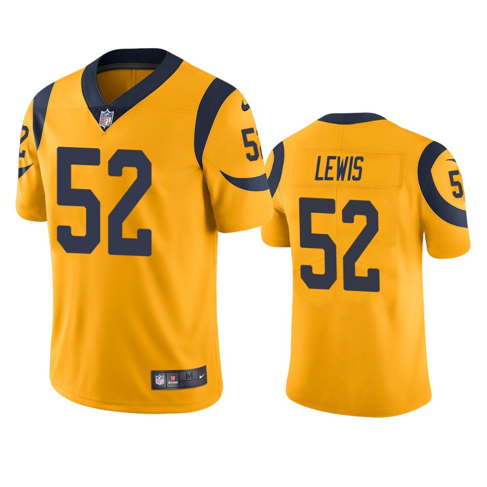 men's color rush limited terrell lewis rams gold jersey