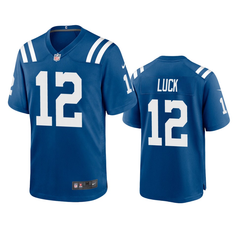 men's colts andrew luck royal 2020 game jersey