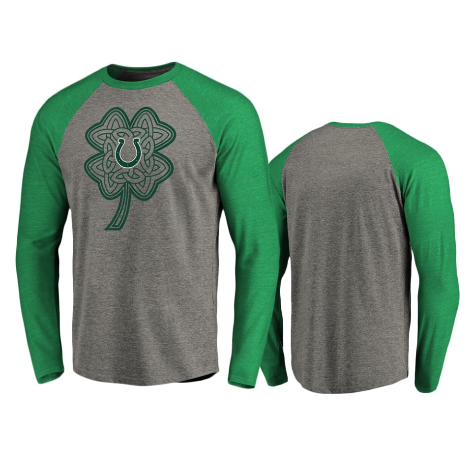 men's colts heathered gray st. patrick's day celtic charm t shirt
