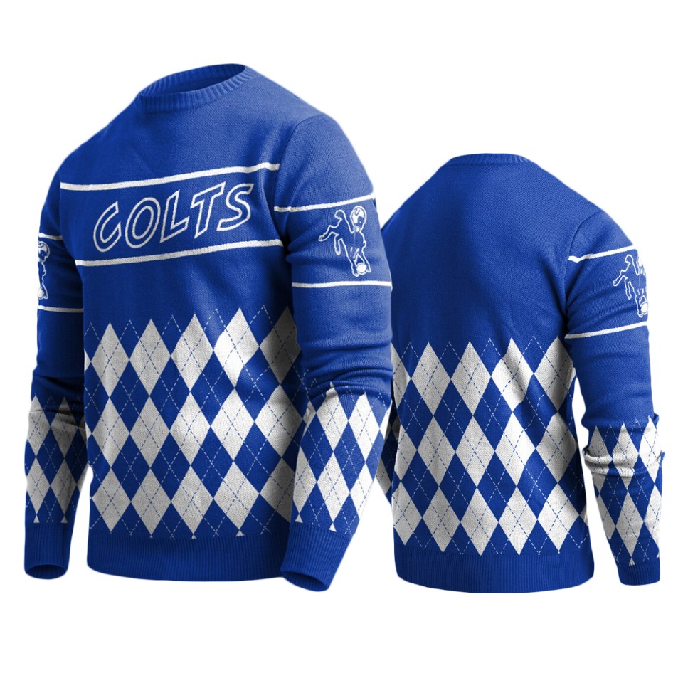 men's colts royal retro sweater