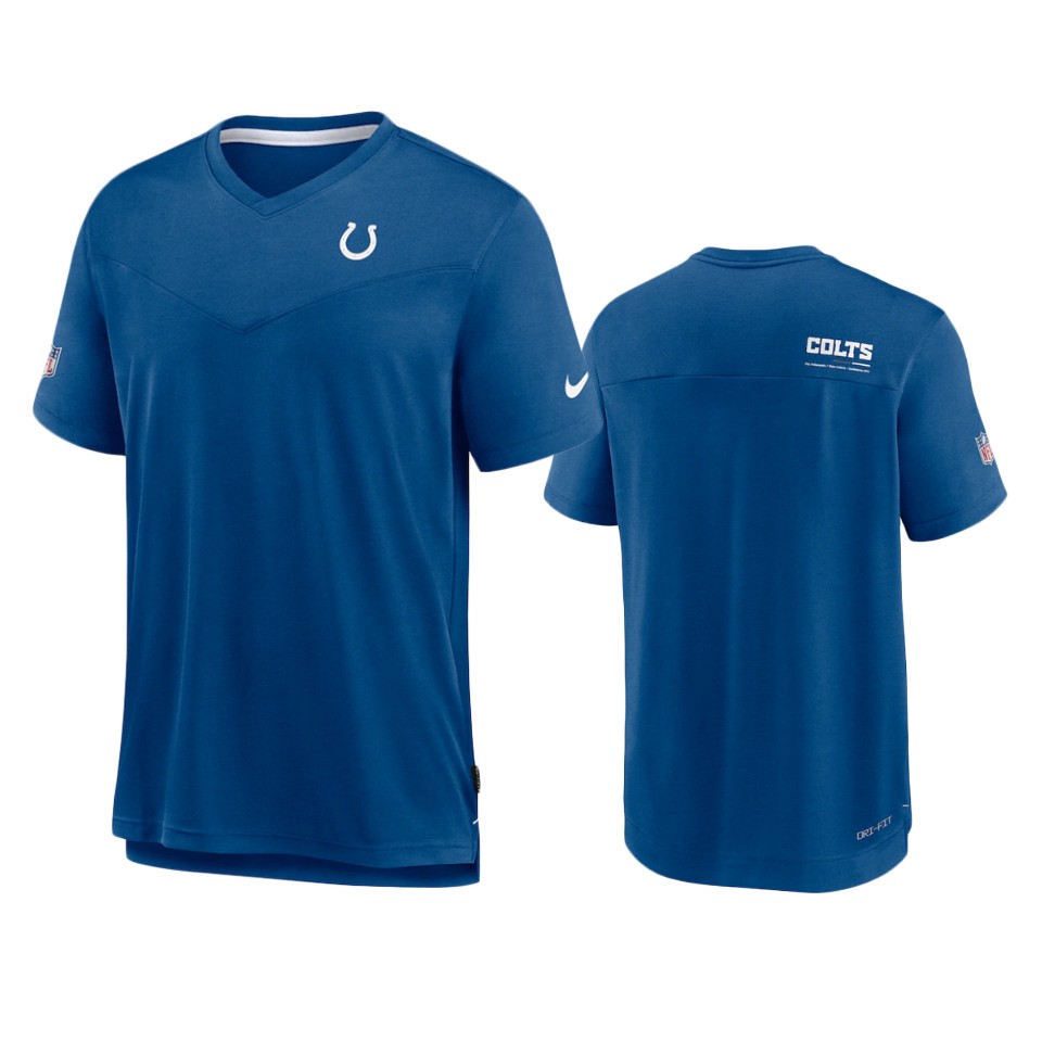 men's colts royal sideline coach chevron t shirt