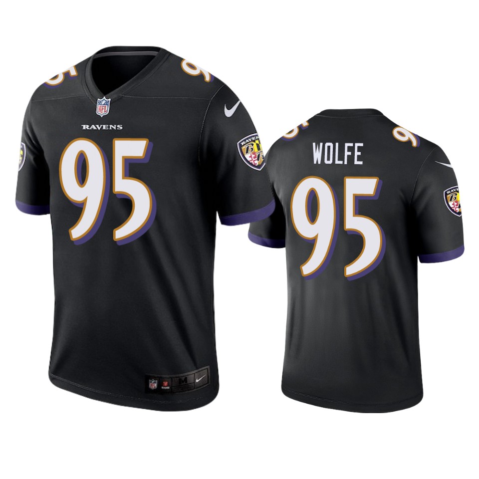 men's derek wolfe ravens black legend jersey