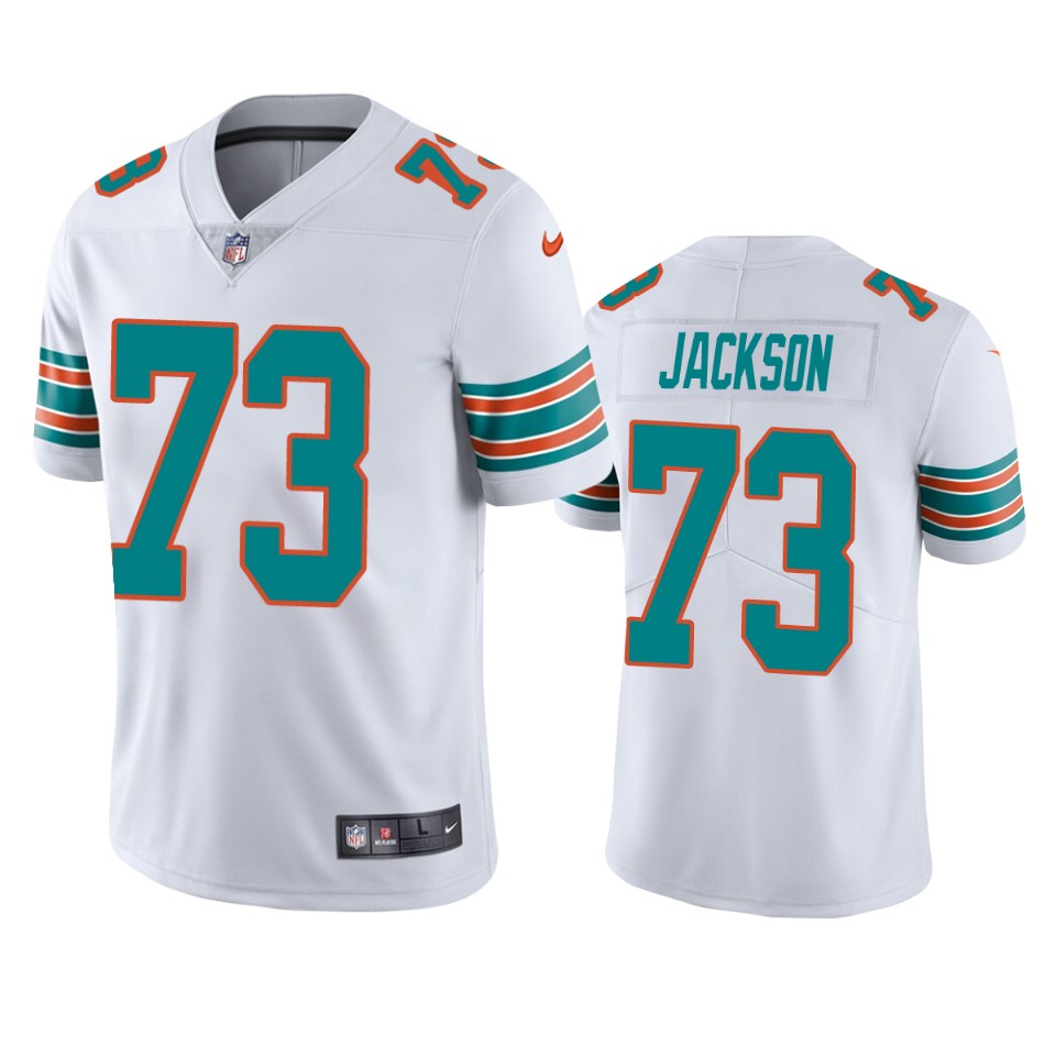 men's dolphins austin jackson white alternate vapor limited jersey
