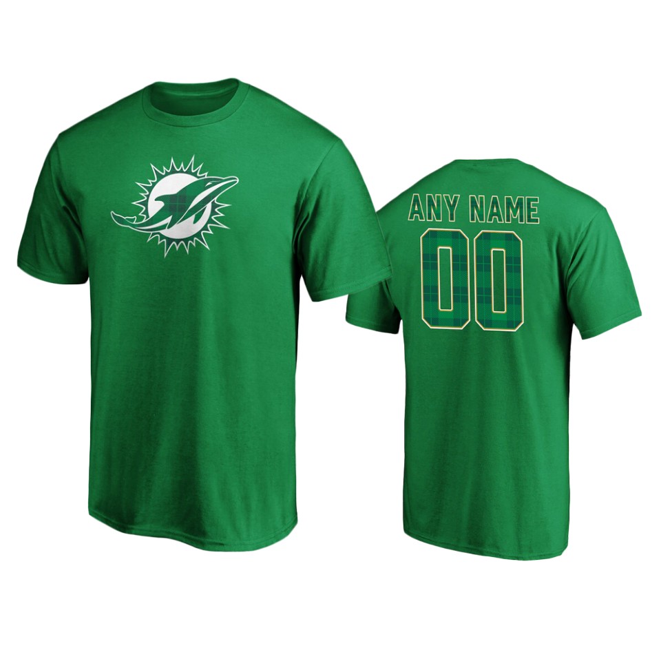 men's dolphins custom green st. patrick's day emerald plaid t shirt