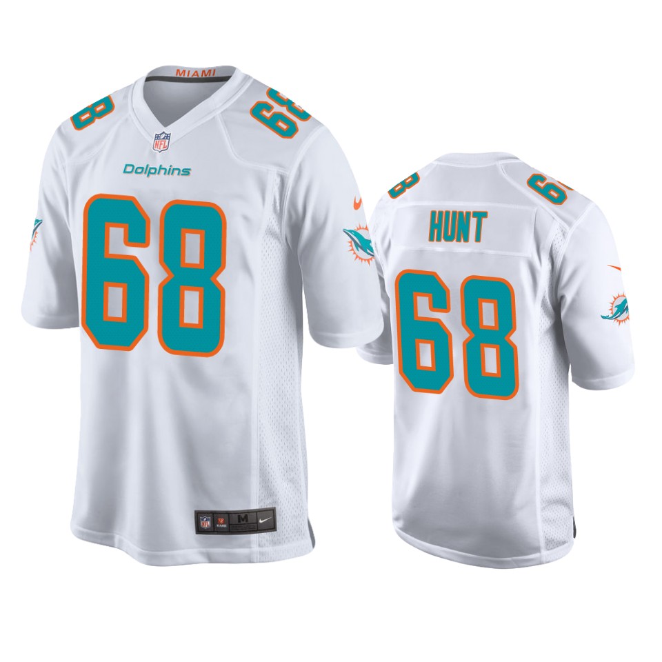 men's dolphins robert hunt white game jersey