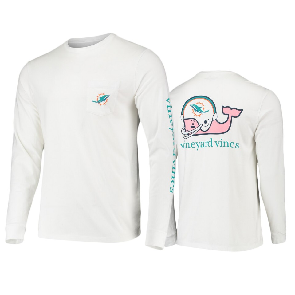 men's dolphins white whale helmet long sleeve t shirt