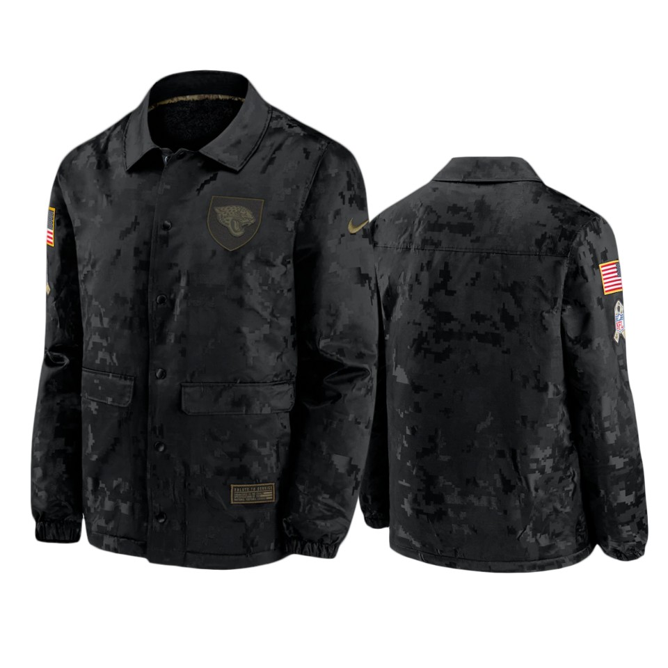 men's jaguars black 2020 salute to service sideline satin jacket
